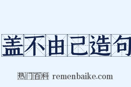 盖不由己造句是什么意思的图片
